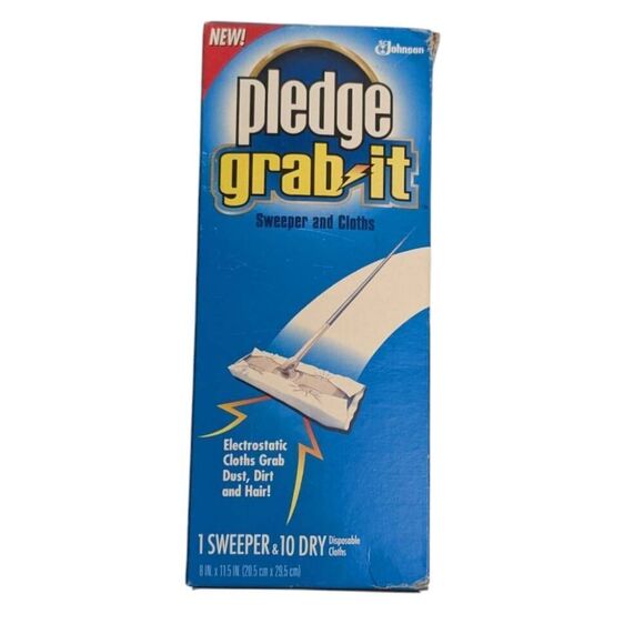 Pledge Grab It Kit 1 Sweeper & 10 Dry Cloths Electrostatic Dusting Floors - Picture 2 of 7